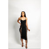 Lace Me Up Knit Dress-Black-Dresses-La Femme Chic Boutique