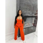 Out Of Reach Bodysuit Pants Set- Orange-Set-La Femme Chic Boutique