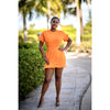 Reign Ruffle Mini Dress| Orange-Dresses-La Femme Chic Boutique