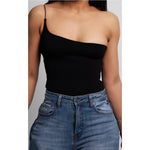 Step Aside Bodysuit- Black-Top-La Femme Chic Boutique